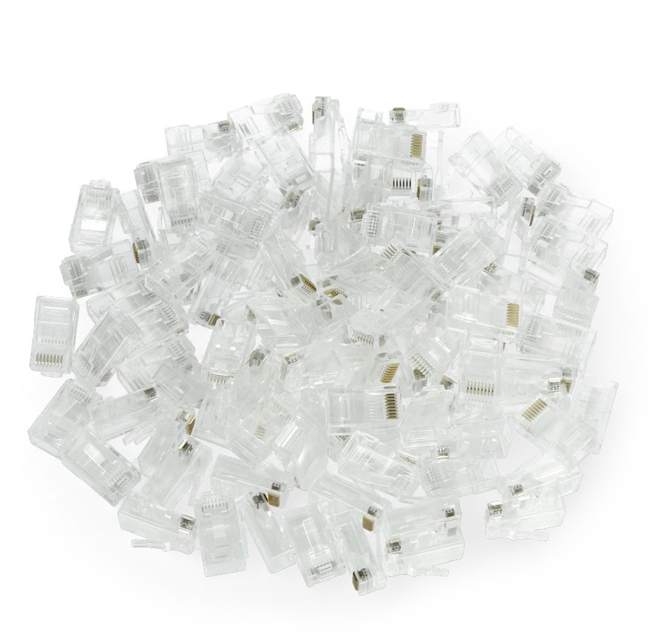 Lanberg Wtyk sieciowy RJ45 przelotowy Lanberg kat. 6e UTP - 100szt. IMP-16362