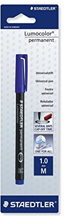 Staedtler 317  3 bkda Lumocolor pisak uniwersalny M-koronka około 1 MM, Permanent, 1 ST na blistrze, niebieski 317-3 BKDA