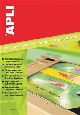 APLI Folia do rzutników APLI, A4, do drukarki atramentowej, 50ark. AP1230