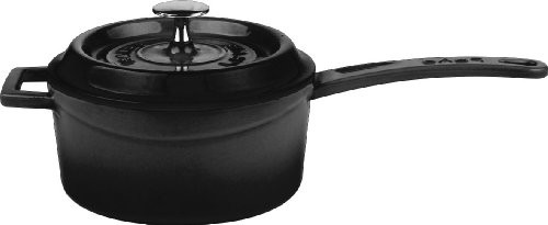 LAVA Cookware Lava Cookware LV Y SOS 16 K2 sosu patelnia, Integral metalowe uchwyty, średnica 16 cm, żeliwo, czarna LV Y SOS 16 K2