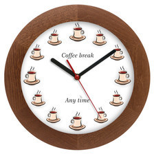 Atrix Zegar drewniany solid coffee time ATW300KT