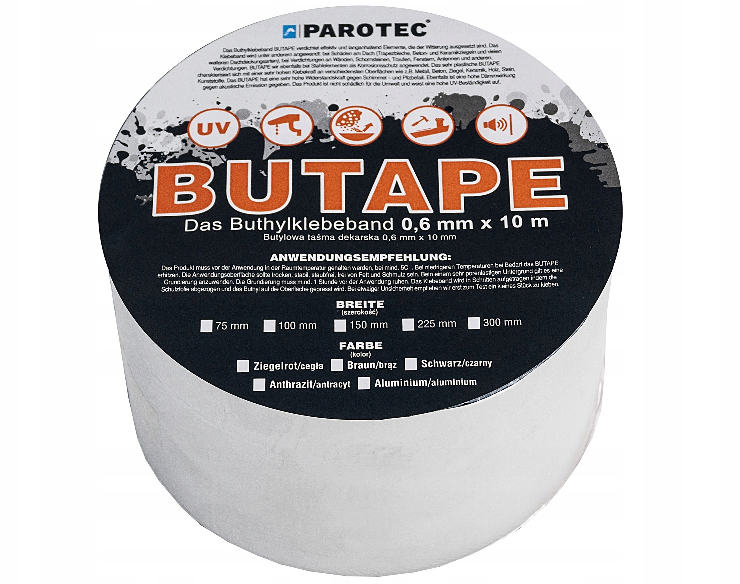 Taśma Dekarska Butylowa 150mm x 10mb Brąz