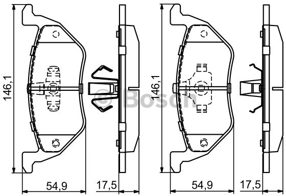 Bosch Zestaw klocków hamulcowych, hamulce tarczowe 0 986 494 683