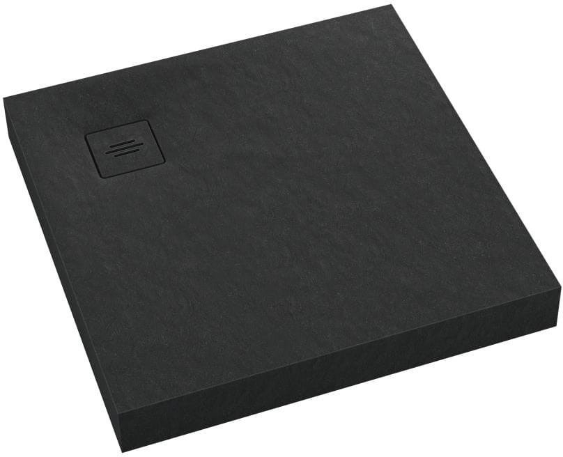 Schedpol NonLimits Black Stone brodzik akrylowy 90x90 cm czarny kamień