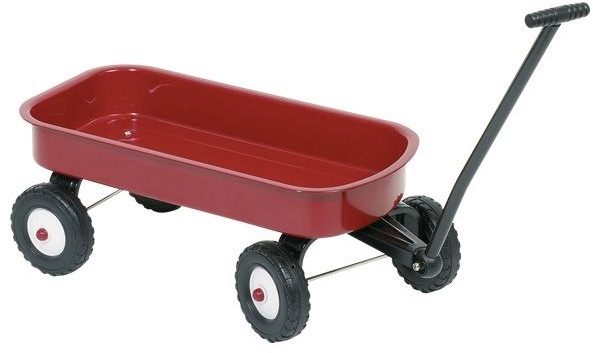 Digison Czerwony metalowy wózek do ciągnięcia
