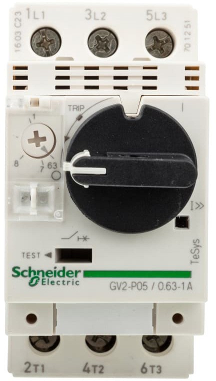 Schneider Electric Wyłącznik silnikowy 3P 0,25kW 0,63-1A GV2P05