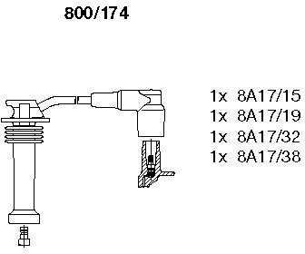 BREMI Zestaw przewodów zapłonowych BREMI 800/174