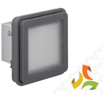 Hager BERKER W.1 Moduł sygnalizatora świetlnego LED biały IP55 szary 51733525 51733525/HAG