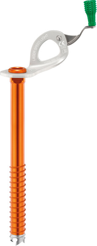 Petzl Laser Speed Light Ice Screw 21cm, pomarańczowy/zielony 2022 Śruby lodowe G052AA02