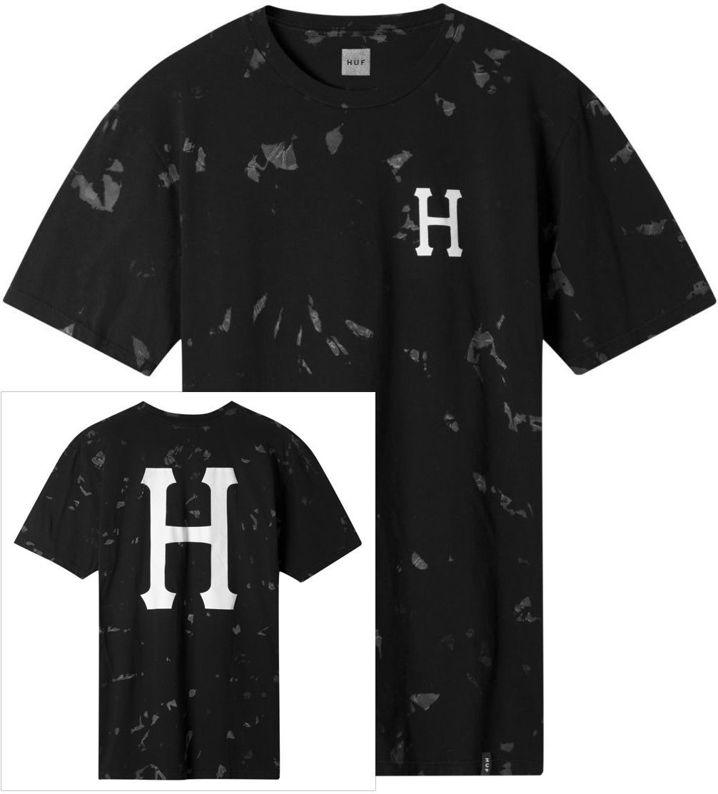 HUF t-shirt HUF CLASSIC H TIE DYE TEE Black