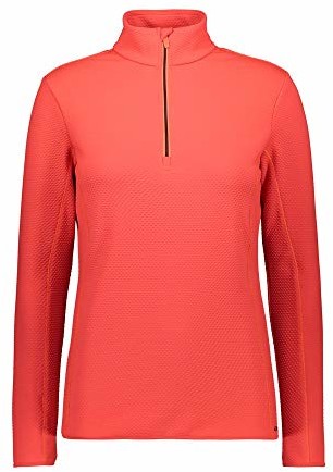 CMP Damska koszulka Pile Elasticizzato Softech Tinta Unita Long sleeve shirt, Red Fluo, 46 30L1326