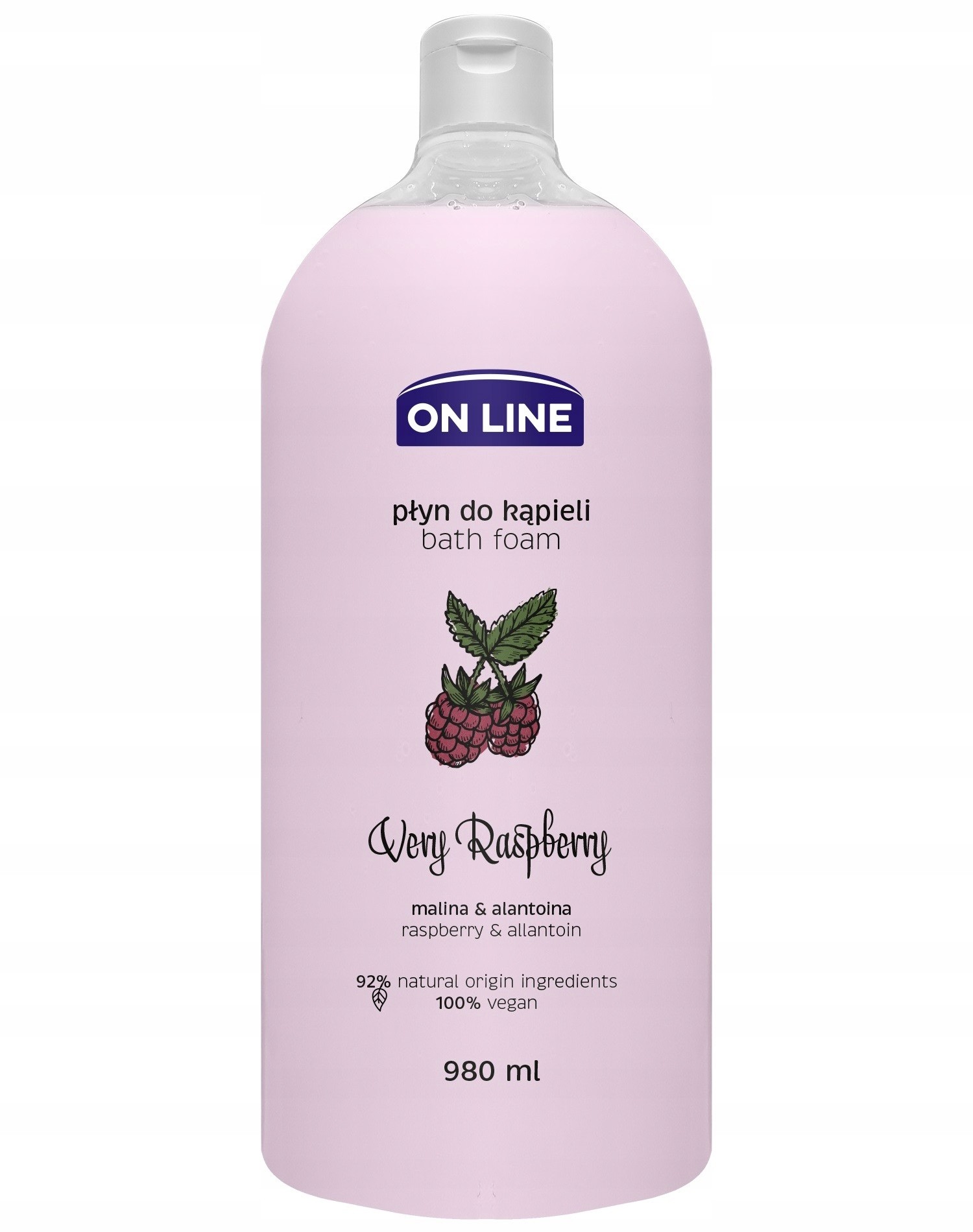 On Line PŁYN DO KĄPIELI 980ML VERY RASPBERRY