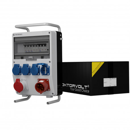 Doktorvolt Rozdzielnica TD-S/FI 16A 4x230V schuko gniazdo odbiornikowe 32A stojak 0250