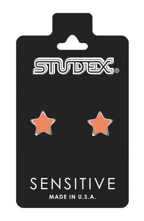 Studex Kolczyki Studex Sensitive Błyszcząca Pomarańczowa Gwiazdka S3552WSTX