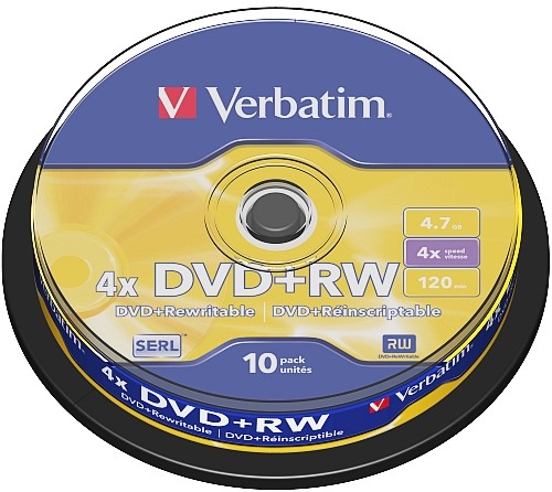 Verbatim Dvd+rw x 4 cake 10 szt Najwyższa Jakość