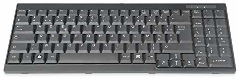 Digitus Klawiatura do konsoli LCD KVM firmy układ francuski, AZERTY, czarna DS-72000FR