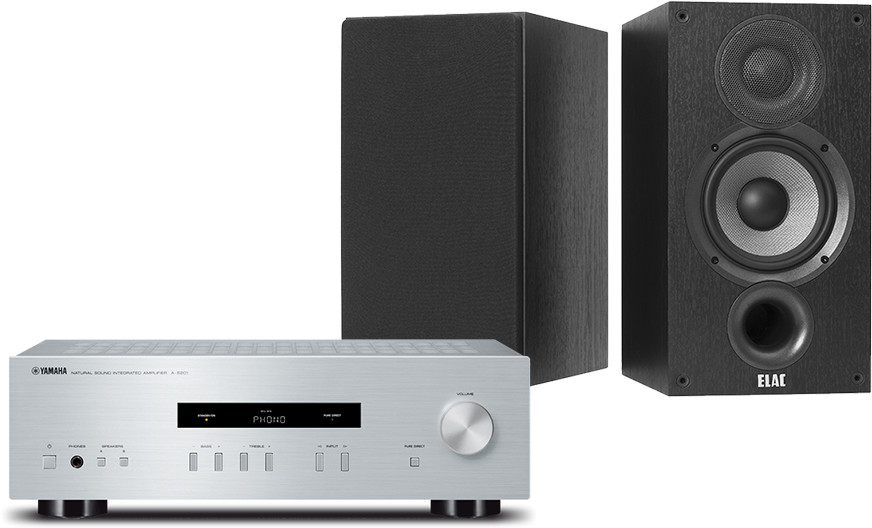 Yamaha A-S201 srebrny) + ELAC Debut 2.0 B5.2 czarny)