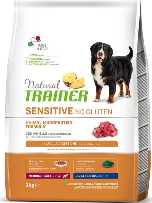 Trainer Sensitive No Gluten Medium&Maxi Adult Jagnięcina 3 kg