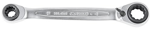 KS Tools 503.4546 4 W 1 Gear Plus przełączana klucz oczkowy z grzechotką, podwójne, 16 X 19  17 X 18 MM 503.4546