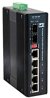 LevelOne Level One 4 X 10/100/1000Mbps Gigabit PoE Rj45 Transceiver (Combo, Gigabit SFP (100/1G), terminal Block, Auto-negotiation, Auto MDI/MDIX, 12 Gbps, 1024 KB buffer, 48  55 VDC) 4015867188507