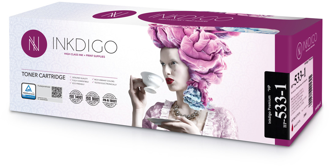 Inkdigo Toner Zamiennik INKDIGO HP 533 (CC533A) Magenta HP-533-1