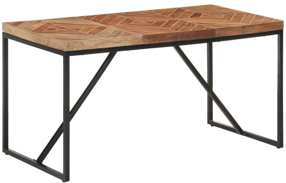 shumee Stół jadalniany 140x70x76 cm lite drewno akacjowe i mango
