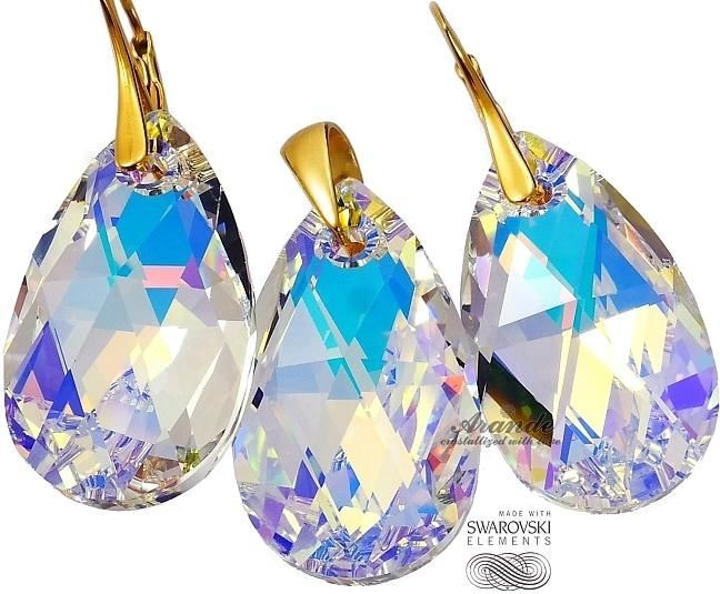 Arande SWAROVSKI kolczyki wisiorek AURORA ZŁOTE SREBRO 4311459195