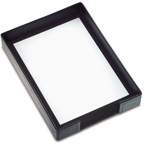 Läufer Bieżnik 35016  Ambiente Modena Briefkorb 35 X 25, 5 x 5 cm, wykonana z prawdziwej skóry, czarna 35016