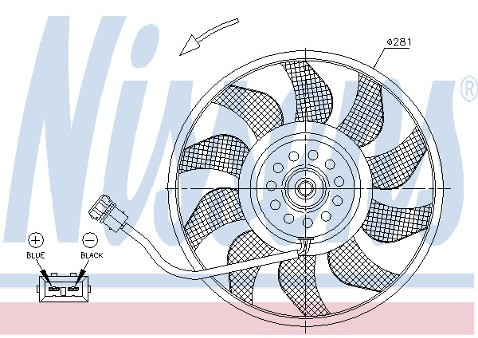 NISSENS Wentylator, chłodzenie silnika NISSENS 85618