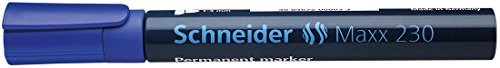 Schneider Permanent-marker Maxx 230, Cap wyłączania ink, aluminiowy trzonek, wielokrotnego napełniania, 1  3 MM, niebieski P123003x10