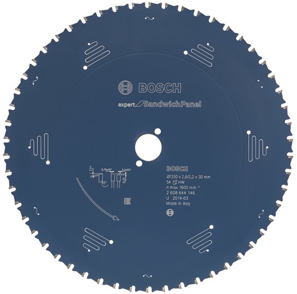 Bosch RUNDSAVKL 355X2.6X30MM 80T EXP SANDWICH 2608644147