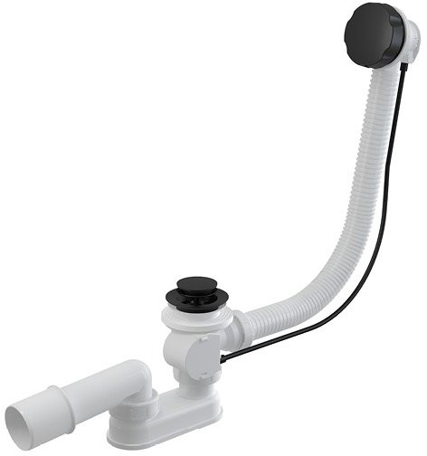 Excellent Syfon wannowy standardowy z korkiem clik-clack SIMPLE BLACK AREX.A65BL