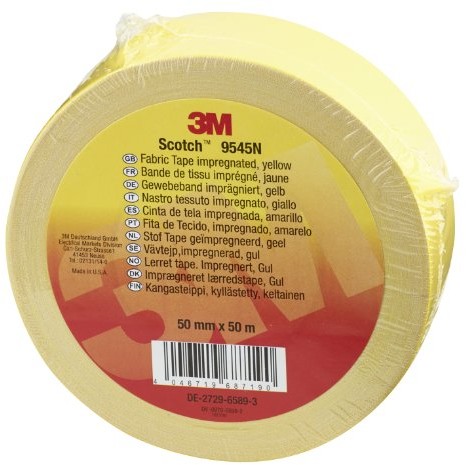 Scotch 9545 N Y50 taśma klejąca z tkaniny, 1 rolka, 50 MM X 50 m, żółty 9545N Y50