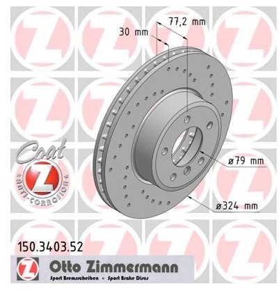 Zimmermann Tarcza hamulcowa 150.3403.52