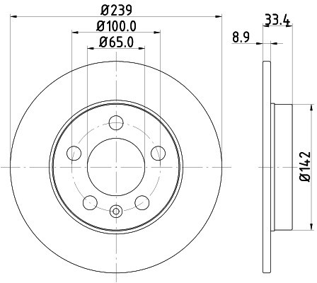 HELLA PAGID Tarcza hamulcowa PAGID 8DD355107-461