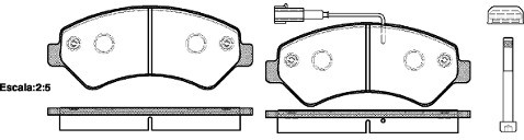 RoadHouse Zestaw klocków hamulcowych, hamulce tarczowe 21275.01