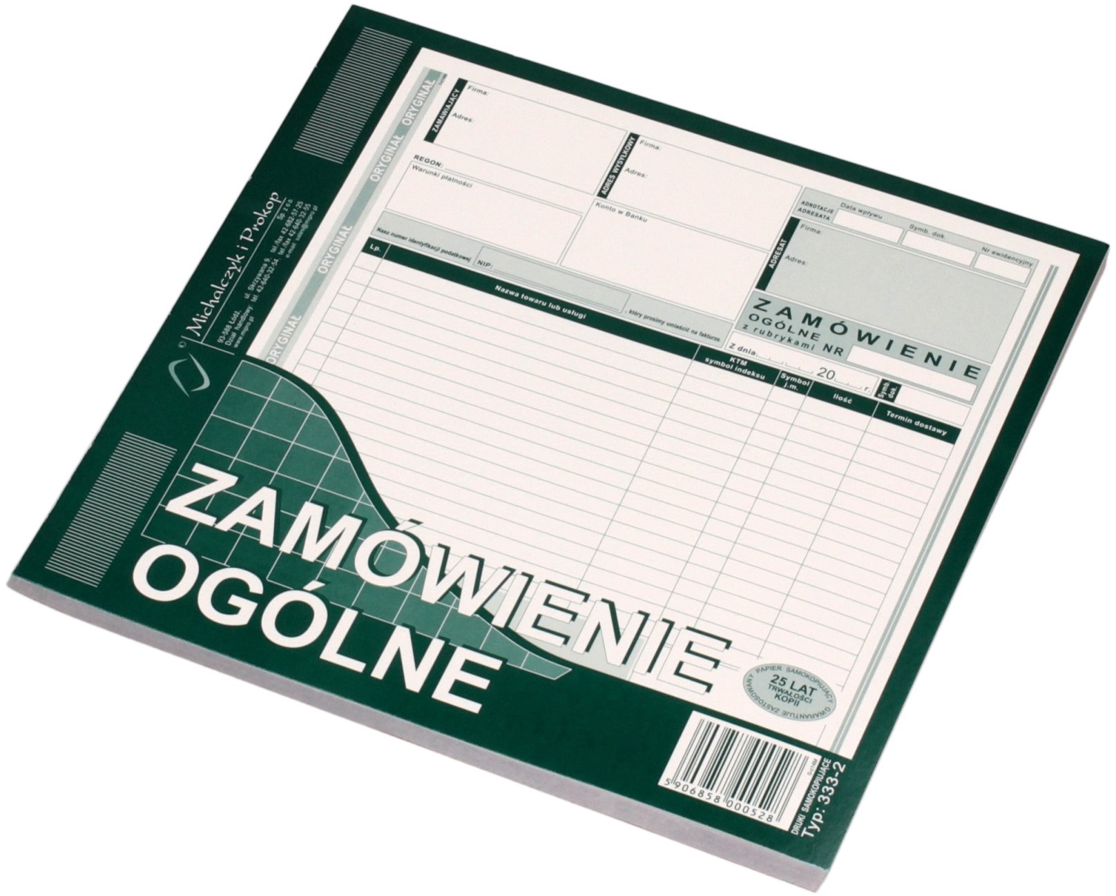 MICHALCZYK Zamówienie 2/3A4 ogólne MP 333-2