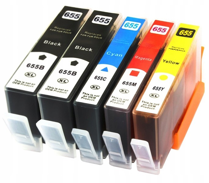 5x Tusz Do Hp 655 DeskJet Advantage 3525 4615 5525