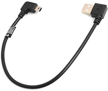 System-S SYSTEM-S Mini USB 90° kabel lewy zagięty wtyk kątowy na USB typ A (męski) 90° lewy kabel kabel kabel kabel do ładowania 26 cm 53525982