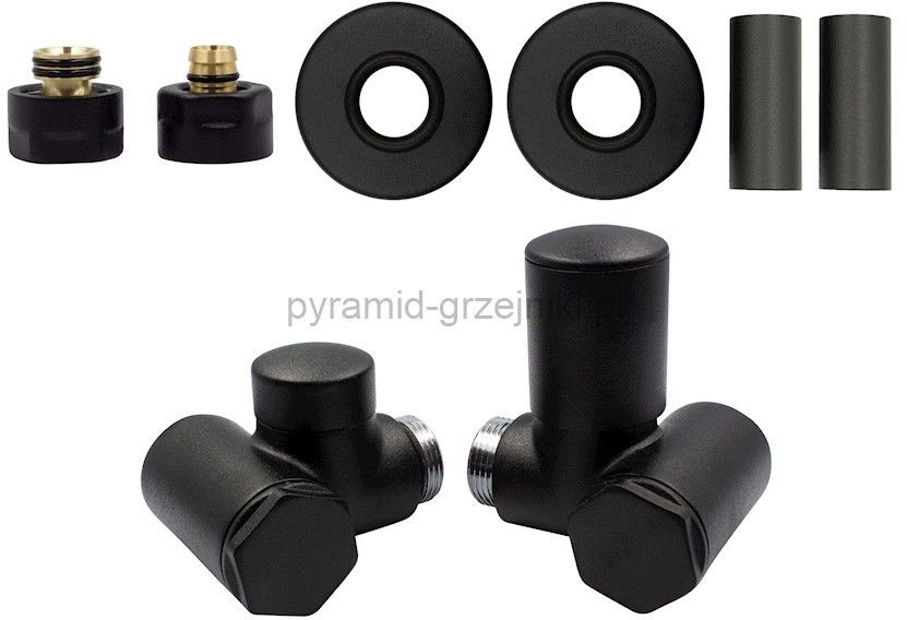 Varioterm Zawór regulacyjny Integra All in One - czarny str. pex 16 mm prawy AIR14FK/P(PEX)