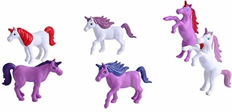 Wild Republic 23149 zestaw figurek do gry, jednorożce, mały kosz do zabawy, Adventure Bucket Mini, 10 cm, 6-częściowy, Multi