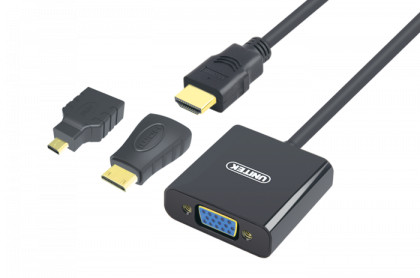 Unitek Konwerter mini/micro HDMI na VGA + audio, Y-6355 Y-6355