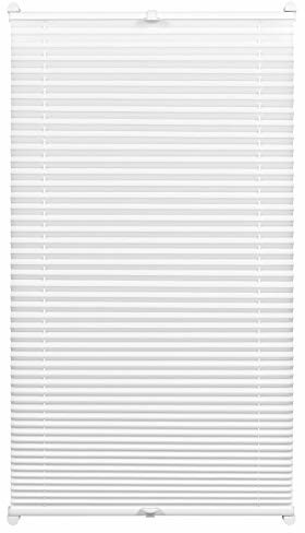 Gardinia EASYFIX roleta plisowana z 2 szynami obsługowymi biała 85 x 130, materiał Crush-Stoff 100% Polyester