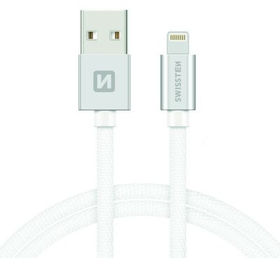 Kabel 8 - Pin Swissten 1,2m srebrny