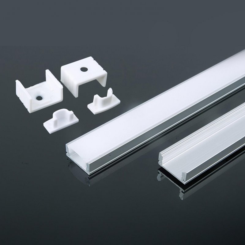 V-TAC Profil Aluminiowy 2000x17.4x7mm Klosz Mleczny VT-8113