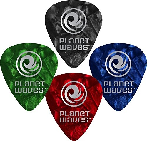 Planet Waves Planet fale klasyczne celuloidowe czarne perły kostki bardzo ciężkie - opakowanie 25 sztuk 1CBKP7-25