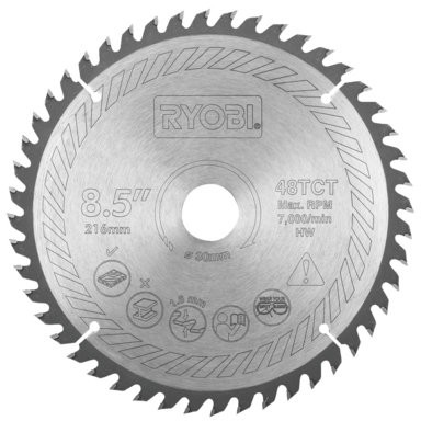 RYOBI Tarcza widiowa 48 zęby 216mm 30mm SB216T48A1 (5132002620 / 4892210121752)