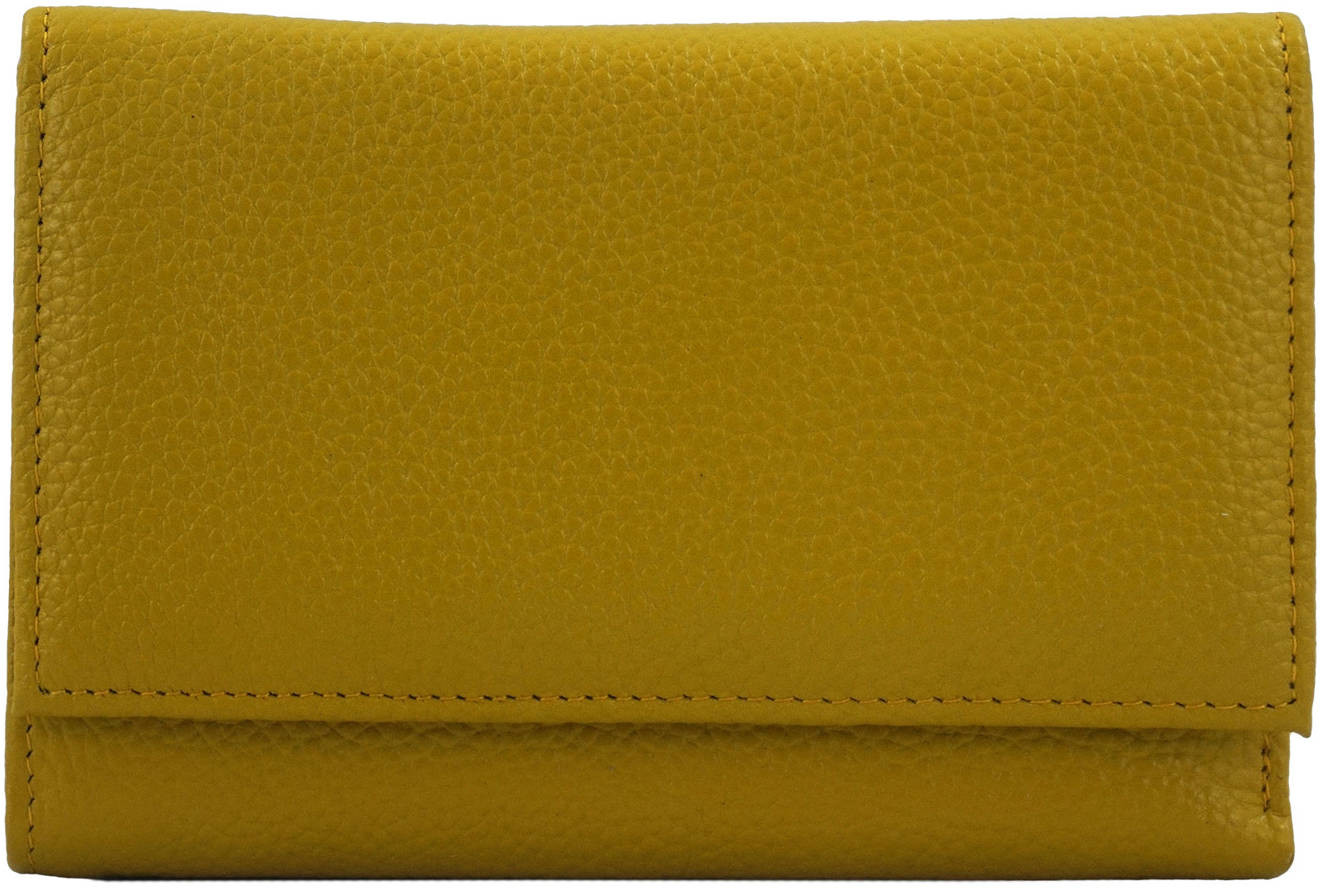 Barberini's Funkcjonalny portfel damski - Żółty ciemny D-1089-43