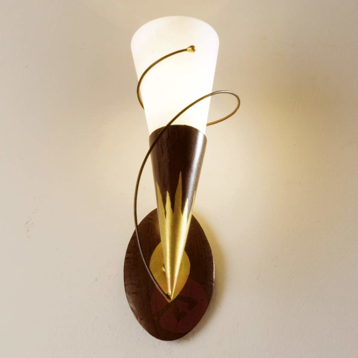 J. Holländer Lampa ścienna Torcia Spirale z jednym płomieniem