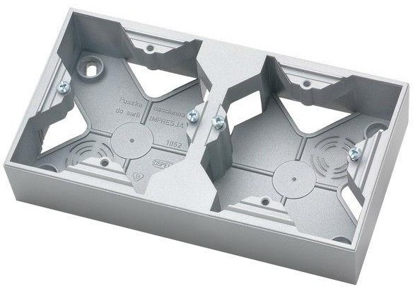 Ospel Puszka instalacyjna do serii IMPRESJA podwójna Impresja SREBRO PNP-2Y/18